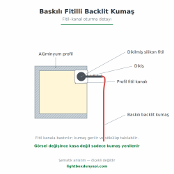 Baskılı Fitilli Backlit Kumaş